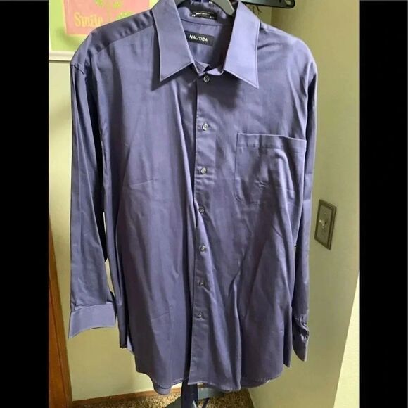 Blue Long Sleeve Nautica Shirt M55 - Picture 1 of 3